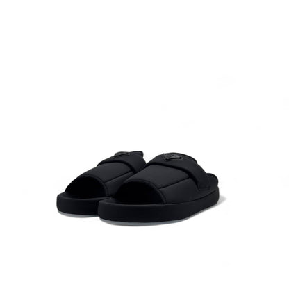 Prada Black Padded Logo Slides 🖤 – Sleek Luxury Comfort