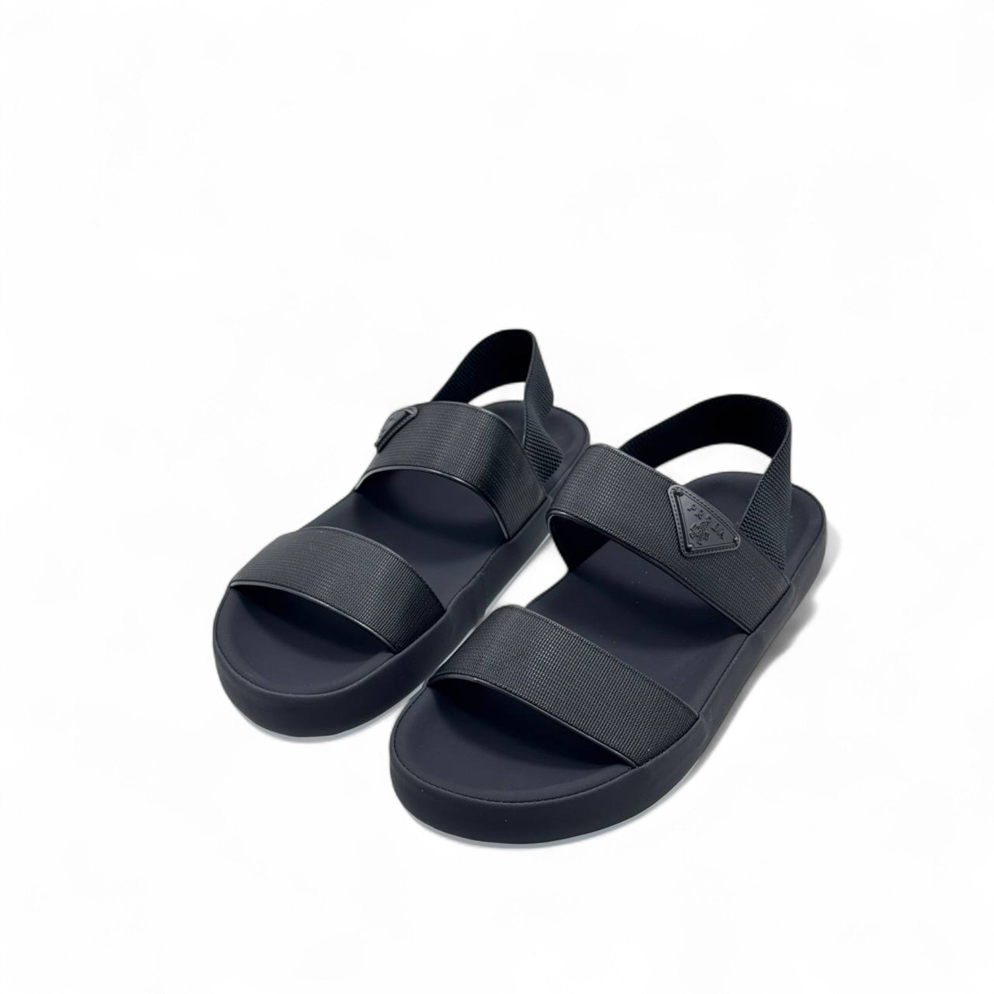 Prada Black Slingback Sandals 🖤 – Double-Strap Designer Elegance