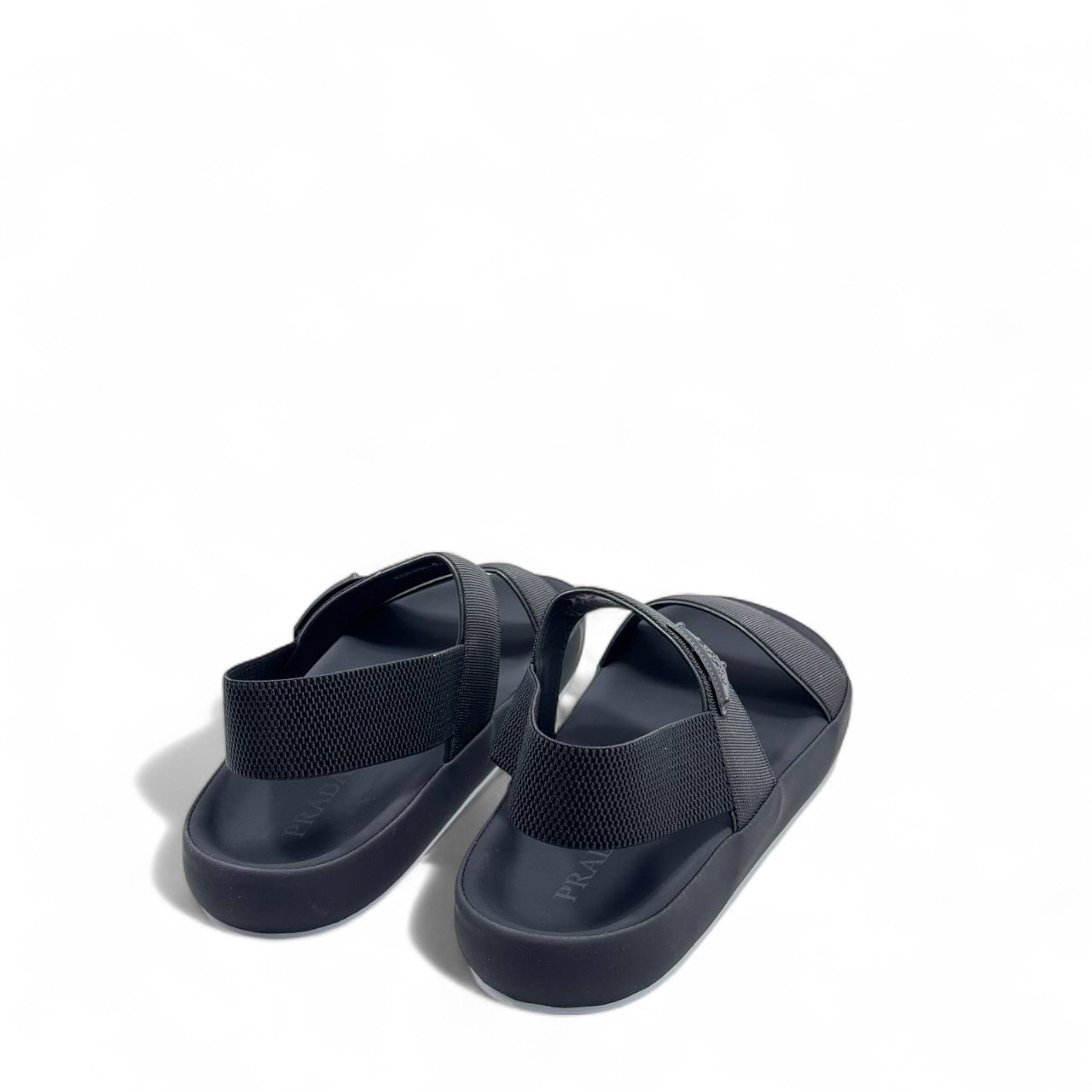 Prada Black Slingback Sandals 🖤 – Double-Strap Designer Elegance