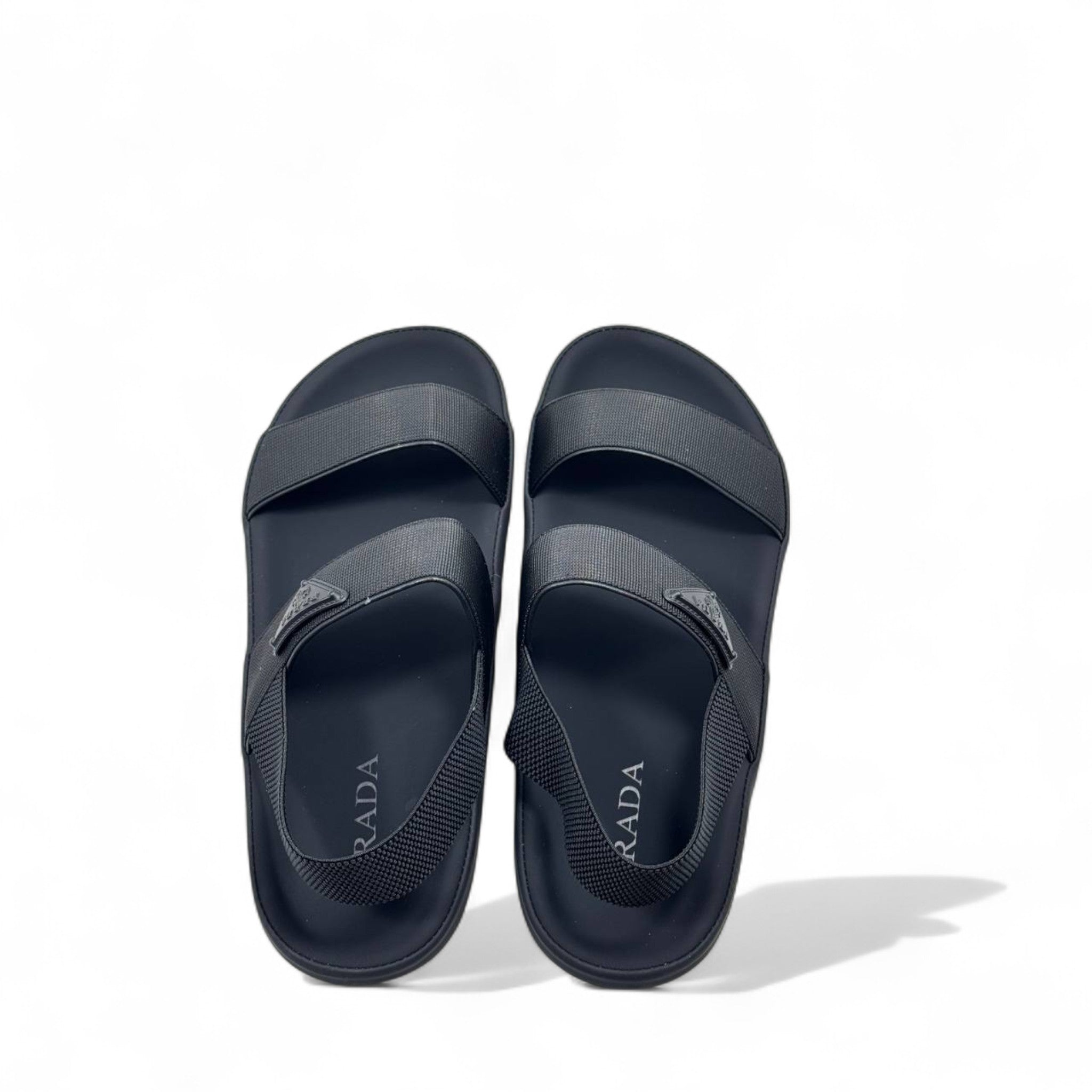 Prada Black Slingback Sandals 🖤 – Double-Strap Designer Elegance