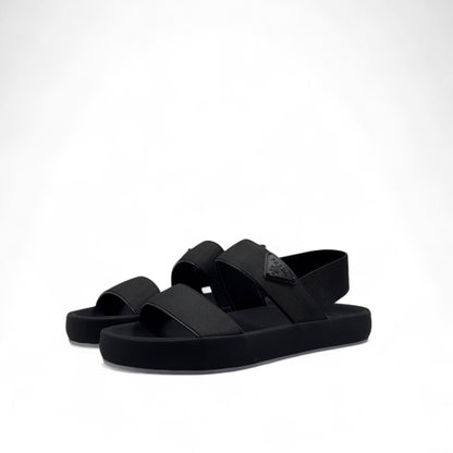 Prada Black Slingback Sandals 🖤 – Double-Strap Designer Elegance