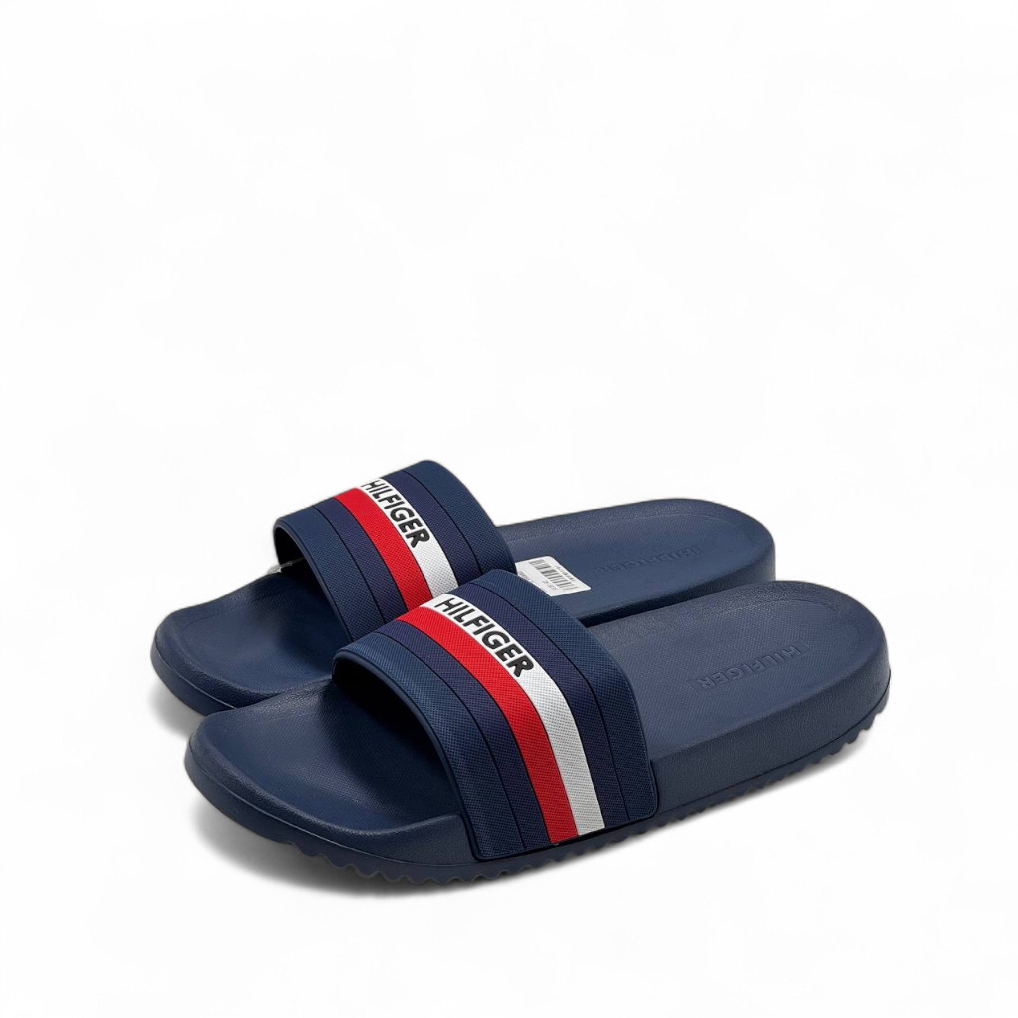 Tommy Hilfiger Navy Slides 🇺🇸 – Classic Comfort with Signature Stripes