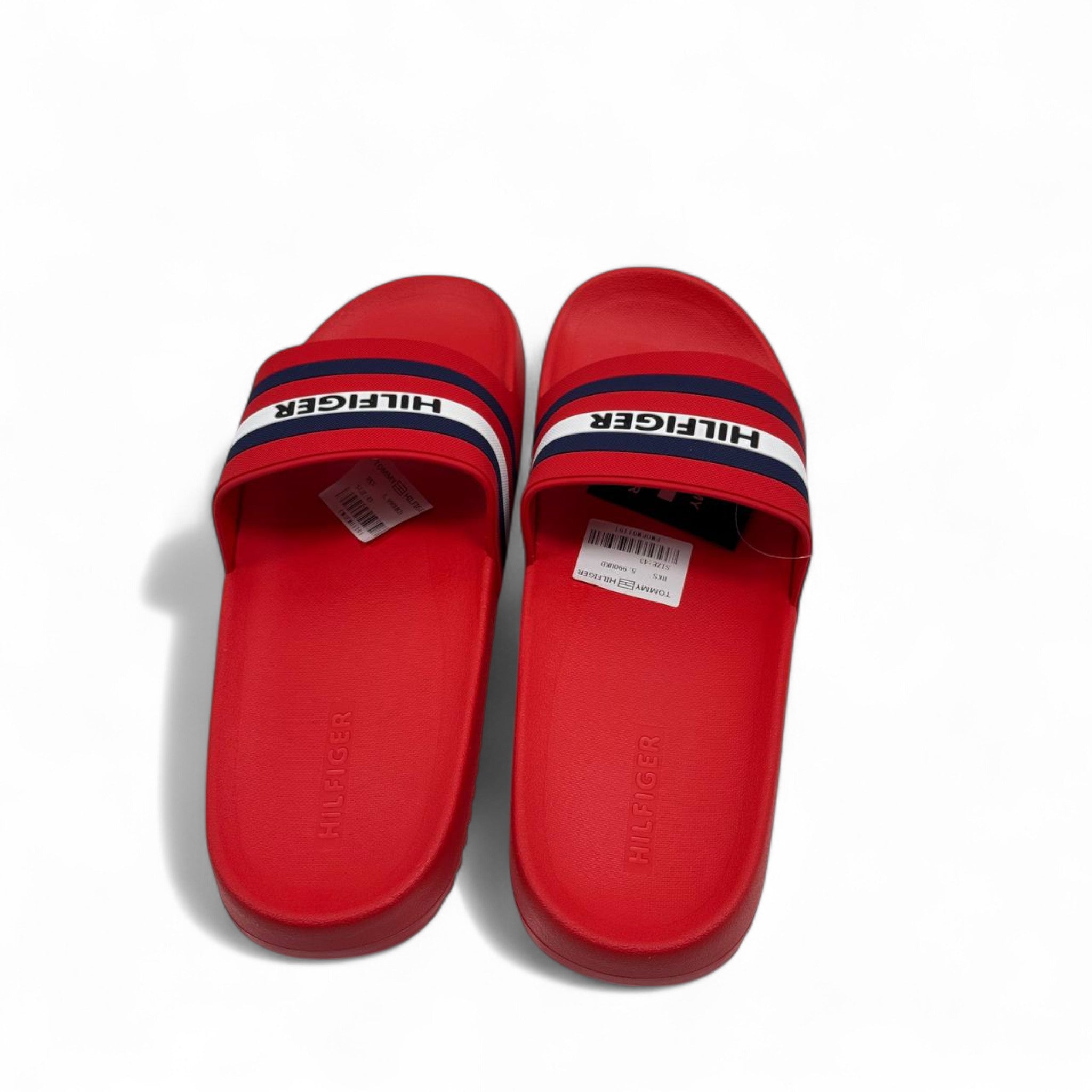 Tommy Hilfiger Red Slides 🔴 – Iconic Style in Bold Color