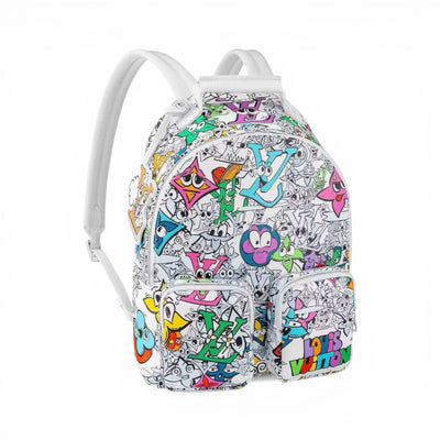 Louis Vuitton Graffiti Cartoon Backpack 🎒🌈✨