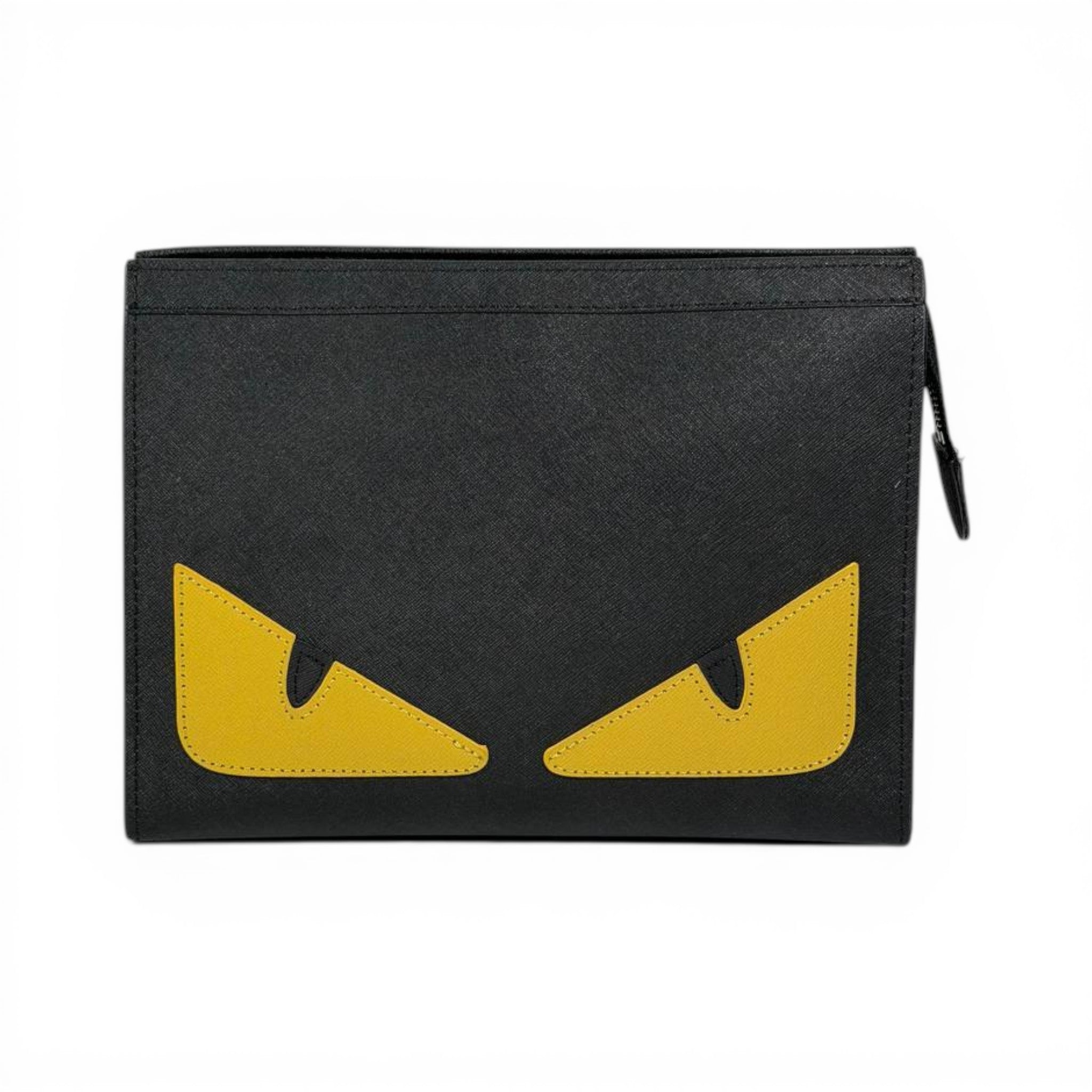 Fendi Monster Eyes Black & Yellow Clutch Bag 🖤💛👀