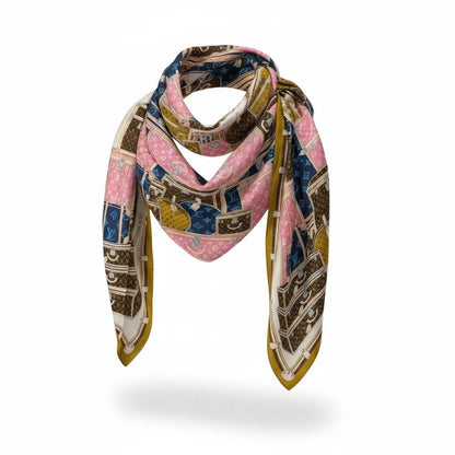 🧣 Louis Vuitton Multicolor Monogram Silk Scarf – Iconic Artistry & Luxury Style ✨
