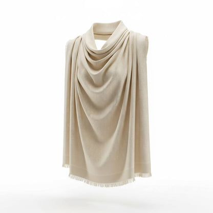 🧣 Dior Soft Beige Draped Scarf – Pure Elegance & Timeless Luxury ✨