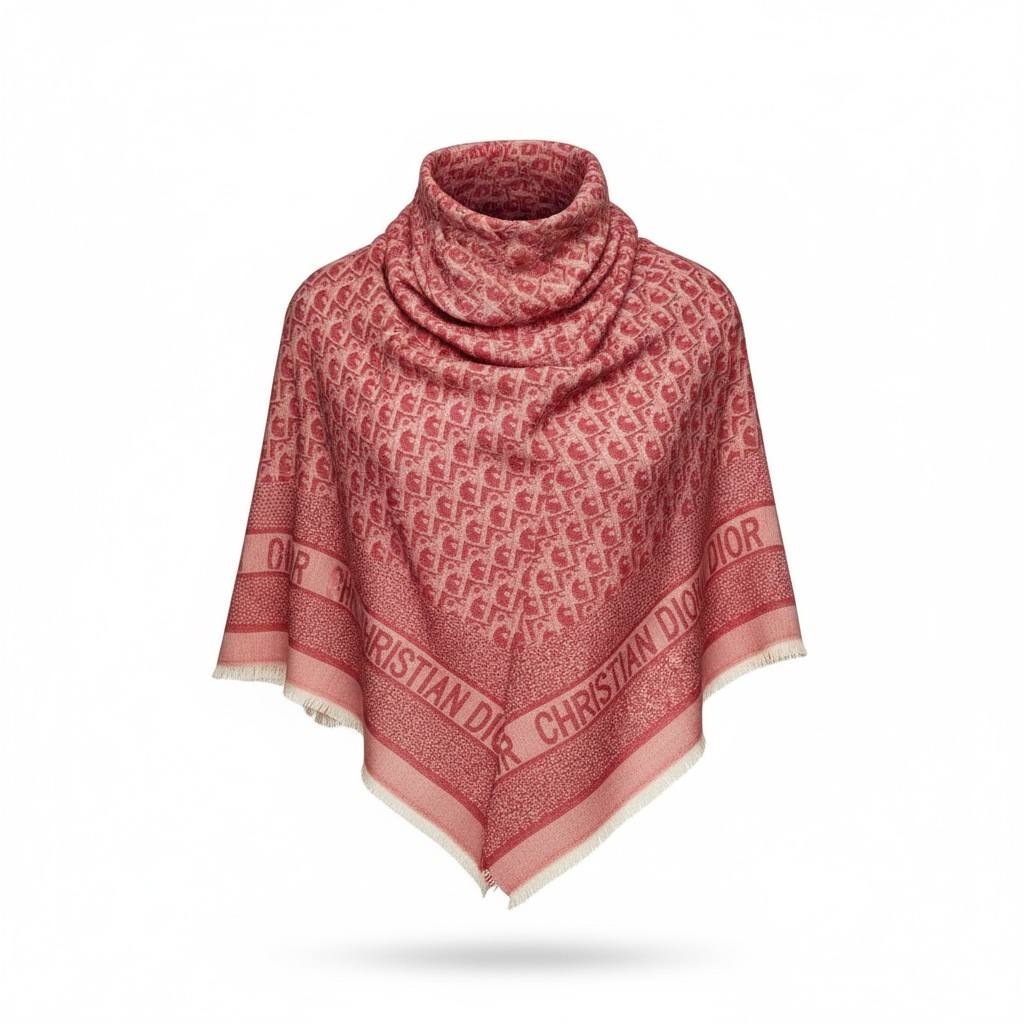 🧣 Dior Oblique Red Monogram Scarf – Bold Parisian Elegance ✨