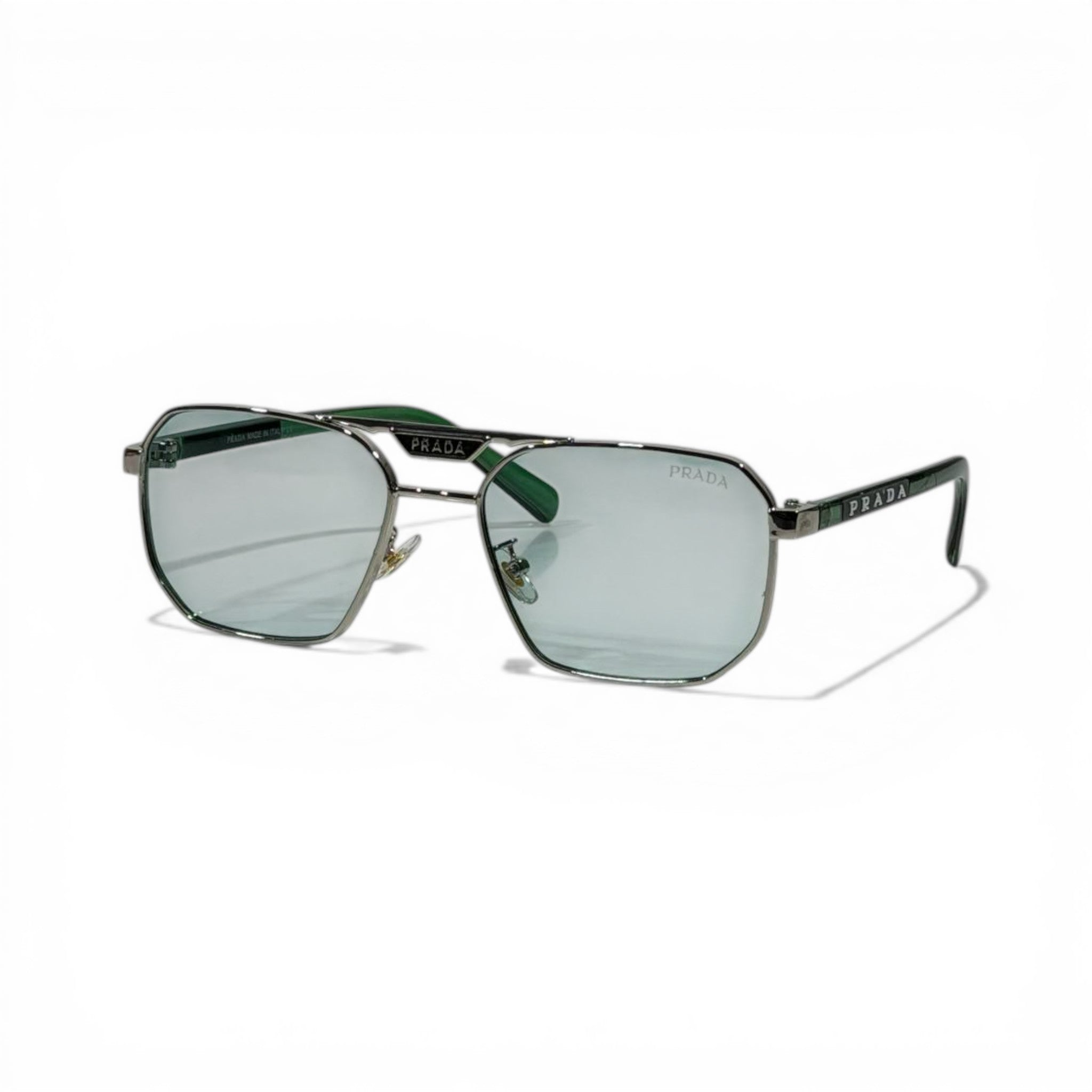 Prada Luxe Silver Aviator Sunglasses 🕶️✨❄️