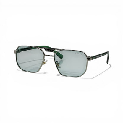 Prada Luxe Silver Aviator Sunglasses 🕶️✨❄️