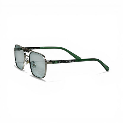 Prada Luxe Silver Aviator Sunglasses 🕶️✨❄️