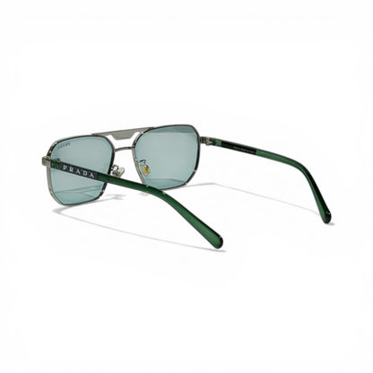 Prada Luxe Silver Aviator Sunglasses 🕶️✨❄️