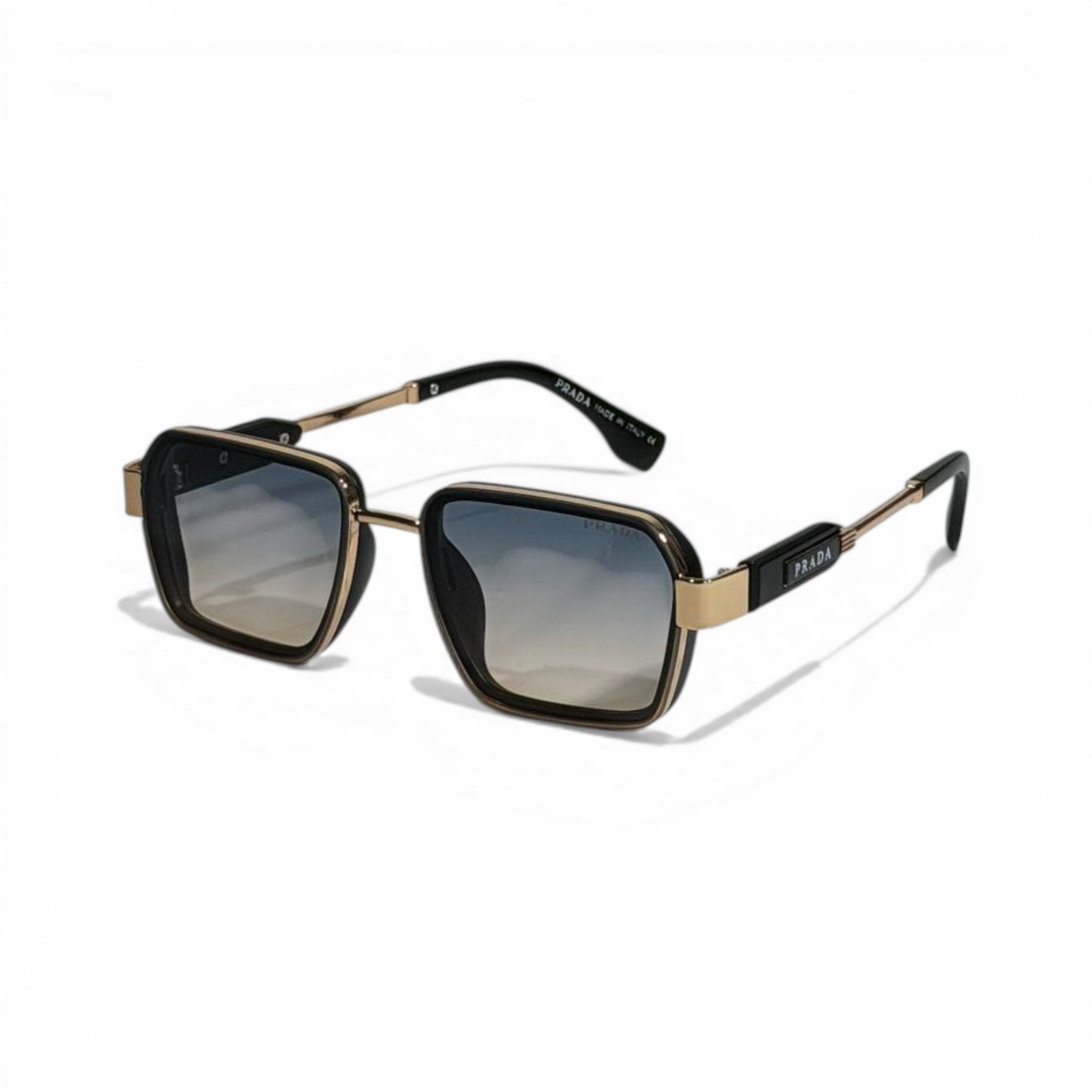 Prada Luxe Square Gold-Black Sunglasses 🕶️✨🖤