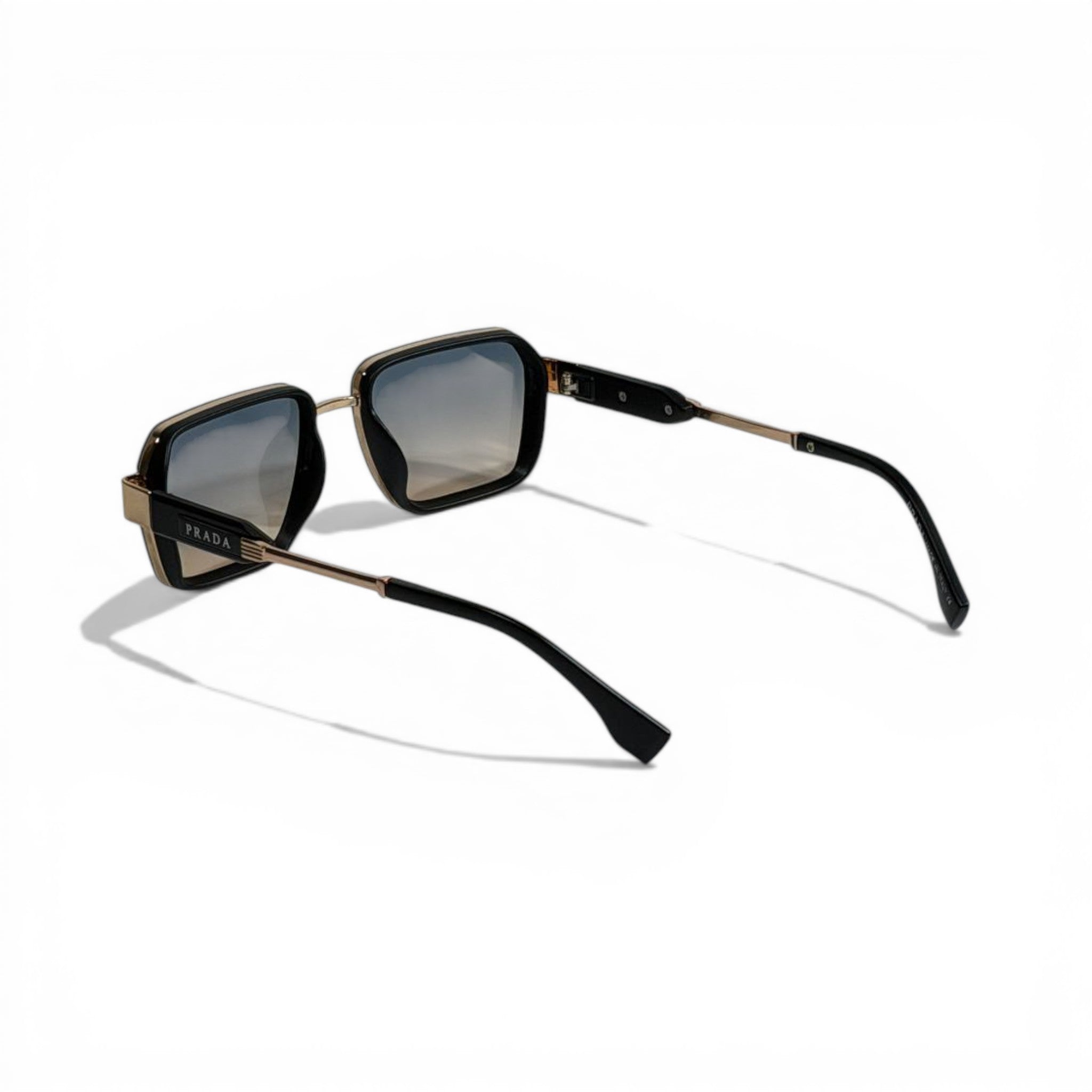 Prada Luxe Square Gold-Black Sunglasses 🕶️✨🖤