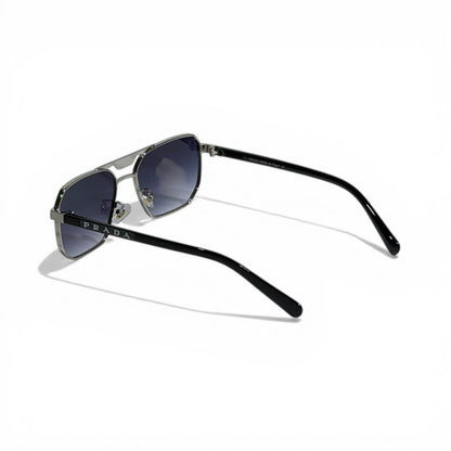 Prada Silver Aviator Square Sunglasses 🕶️✨⚡