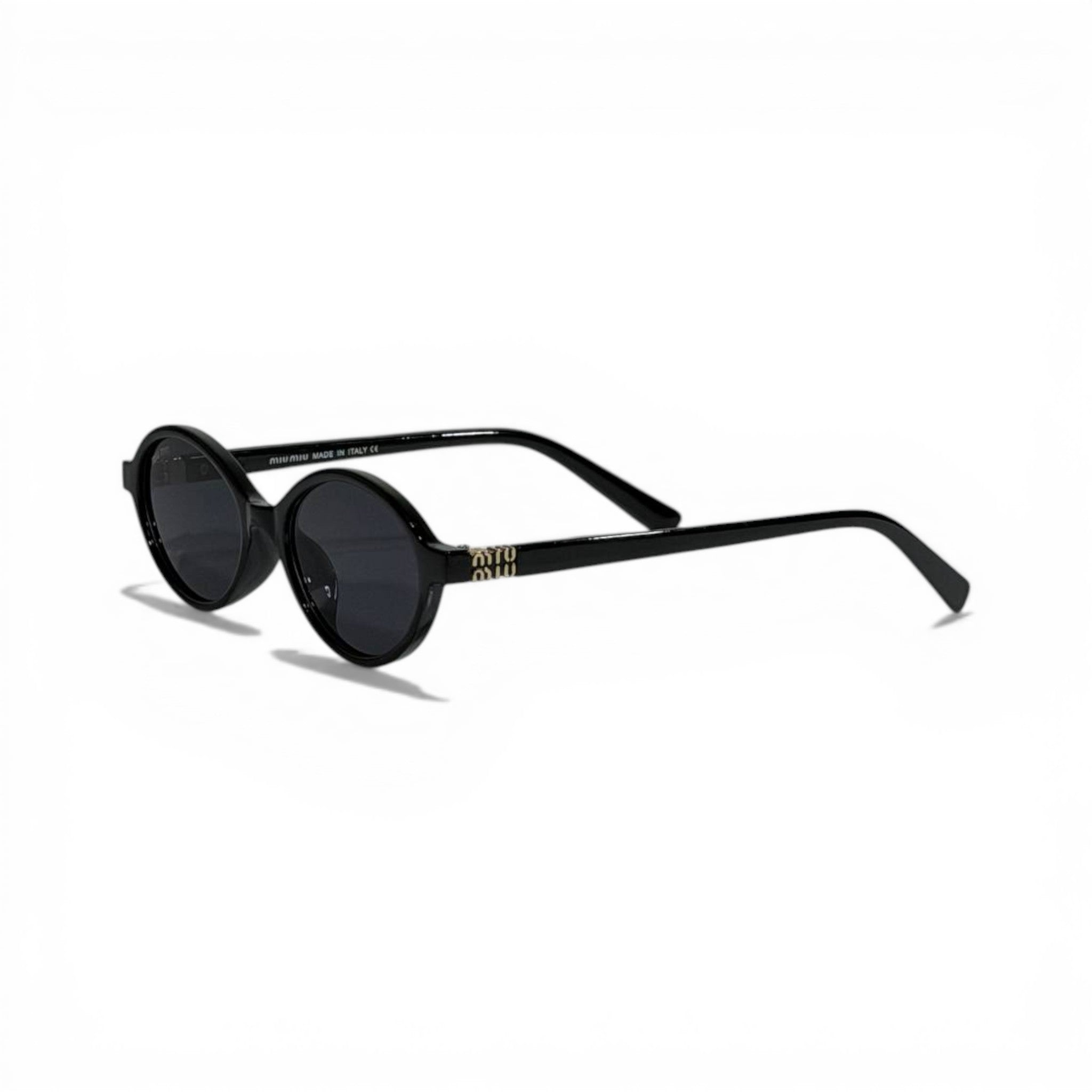 Miu Miu Noir Oval Luxe Sunglasses 🕶️✨🖤