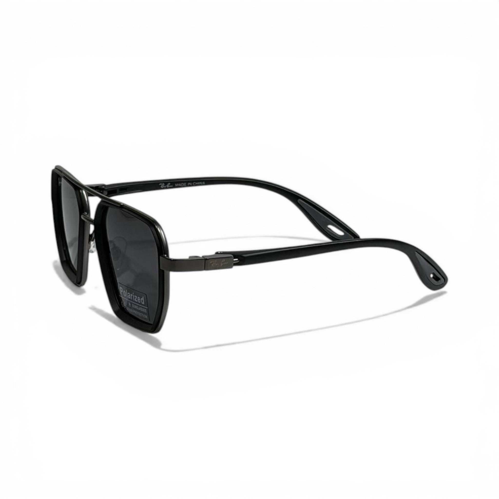 Ray-Ban Polarized Black Geometric Signature Sunglasses 🕶️⚫✨
