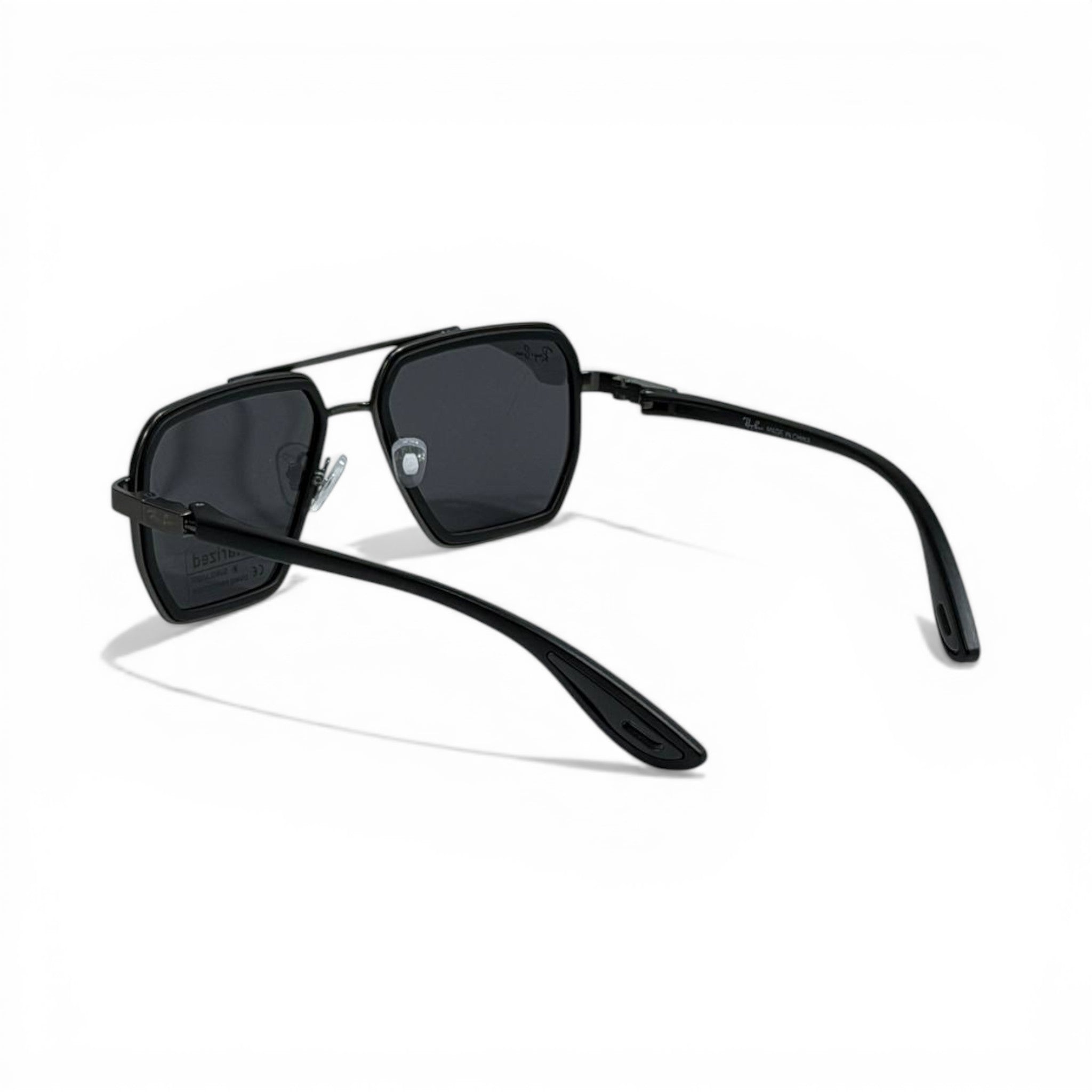 Ray-Ban Polarized Black Geometric Signature Sunglasses 🕶️⚫✨