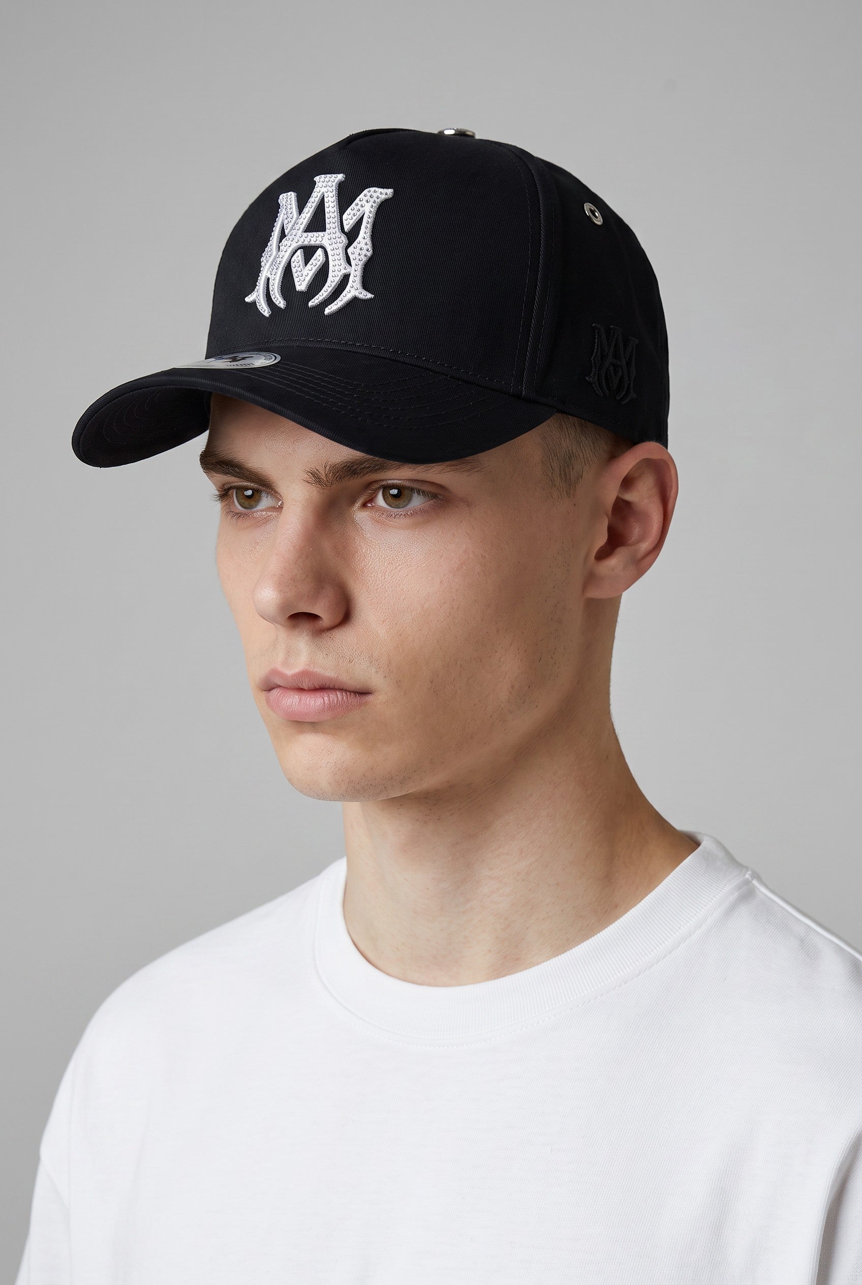 Amiri Crystal MA Logo Baseball Cap – Black