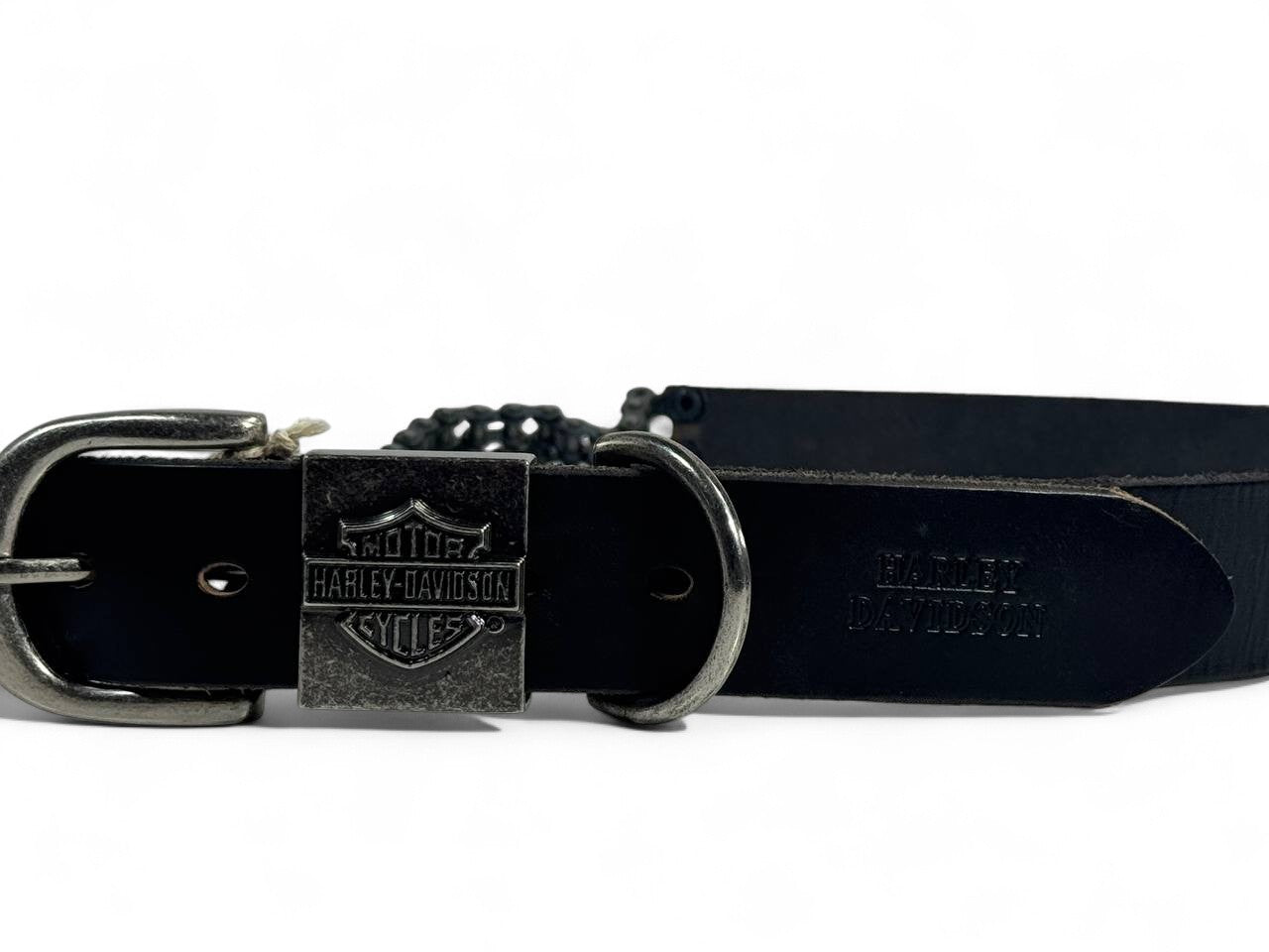 🏍️ Harley-Davidson Black Leather Belt – 125 cm | Original Cow Leather 🖤✨