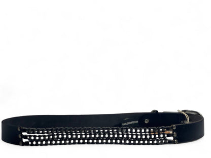 🏍️ Harley-Davidson Black Leather Belt – 125 cm | Original Cow Leather 🖤✨