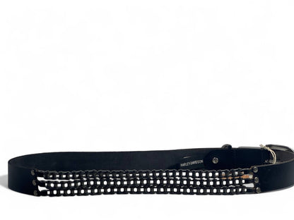 🏍️ Harley-Davidson Black Leather Belt – 125 cm | Original Cow Leather 🖤✨