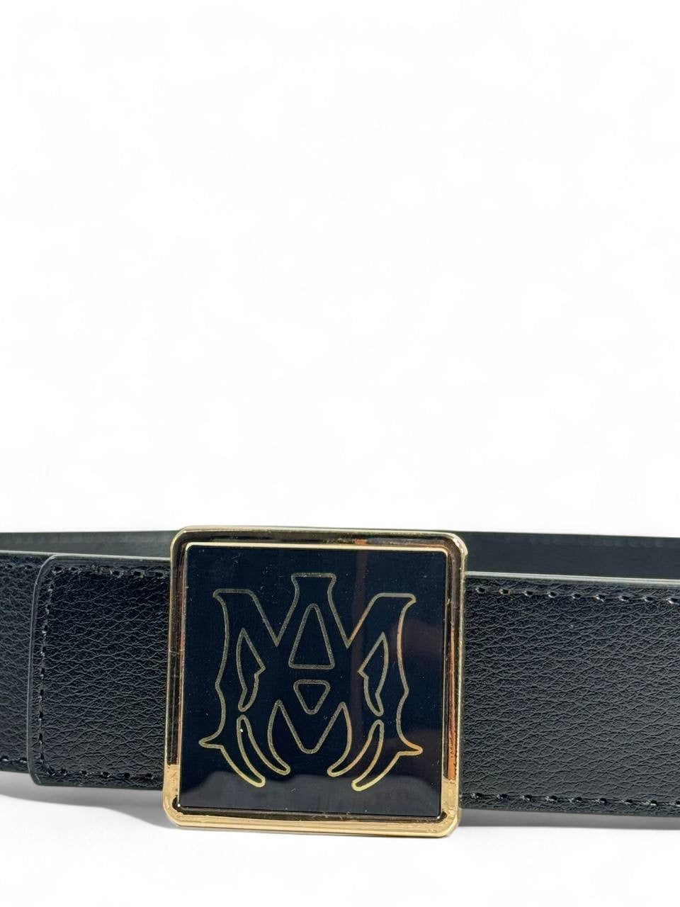 Amiri Black Square Buckle Belt – 110 cm 🖤✨
