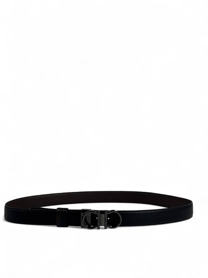 Ferragamo Black Double-Face Belt – 130 cm 🖤✨