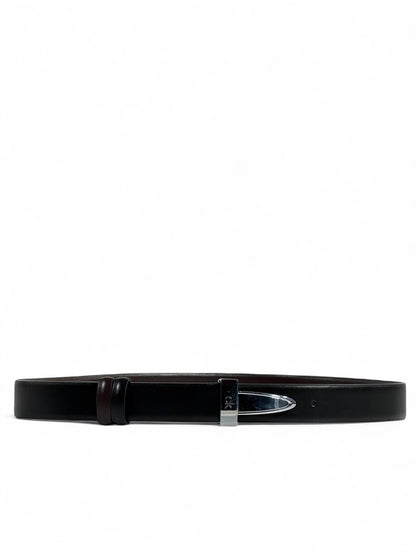 Calvin Klein Reversible Leather Belt 120 cm 🖤 | Sleek Silver Buckle | Double-Face