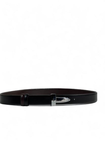 Calvin Klein Reversible Leather Belt 120 cm 🖤 | Sleek Silver Buckle | Double-Face
