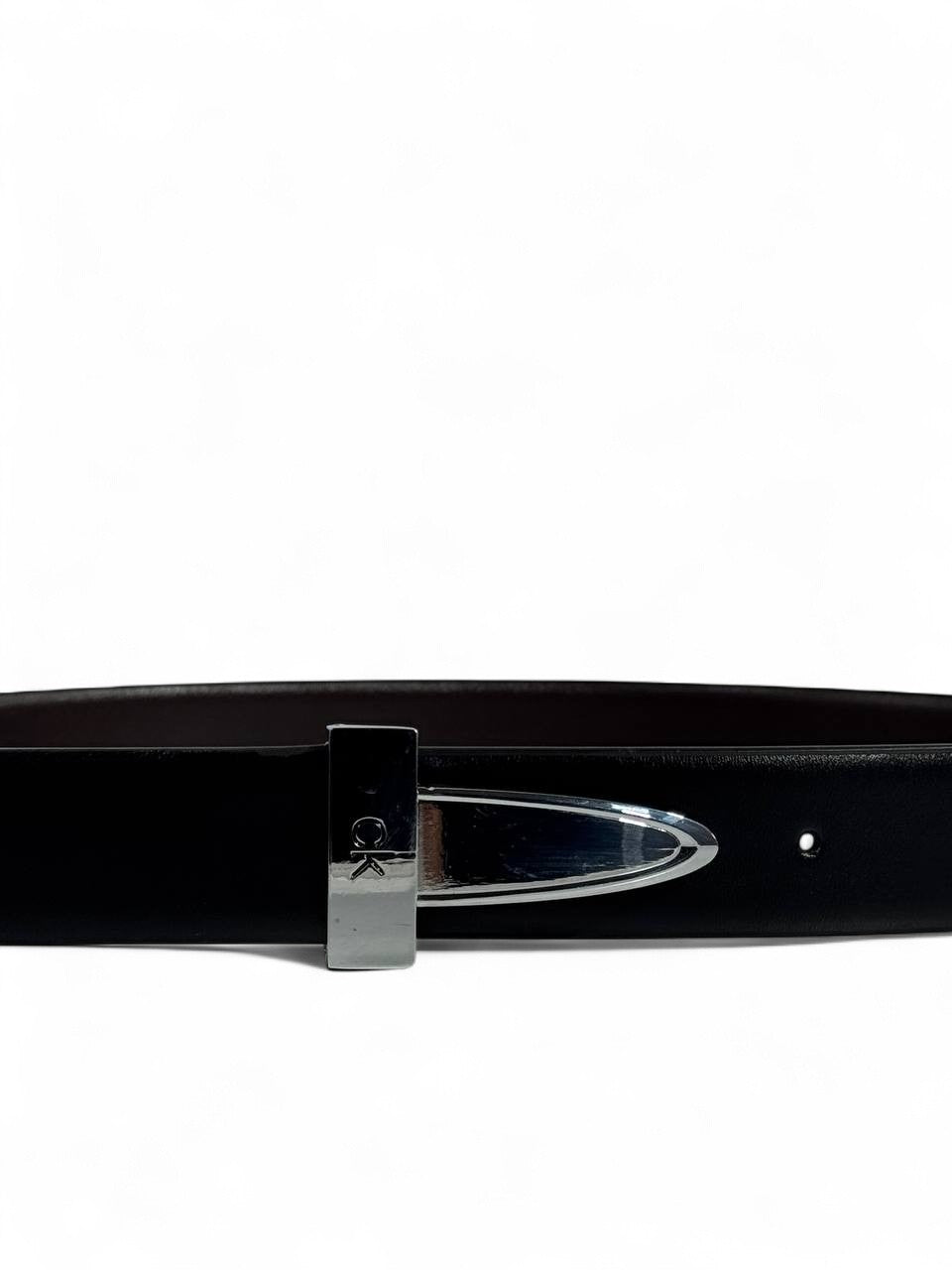 Calvin Klein Reversible Leather Belt 120 cm 🖤 | Sleek Silver Buckle | Double-Face