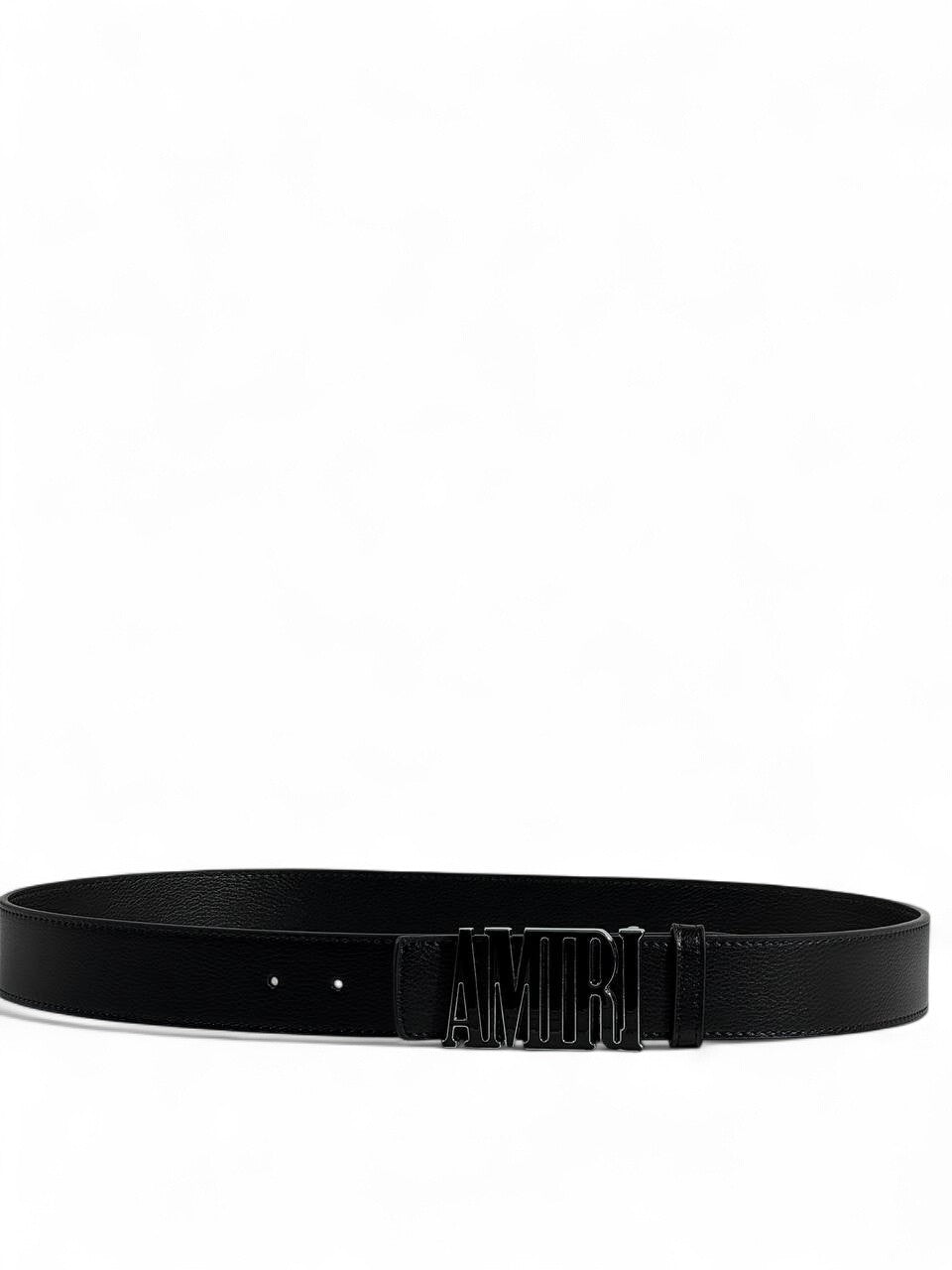 Amiri Black Leather Belt 115 cm 🖤 | Bold Logo Buckle | Luxury Streetwear Style