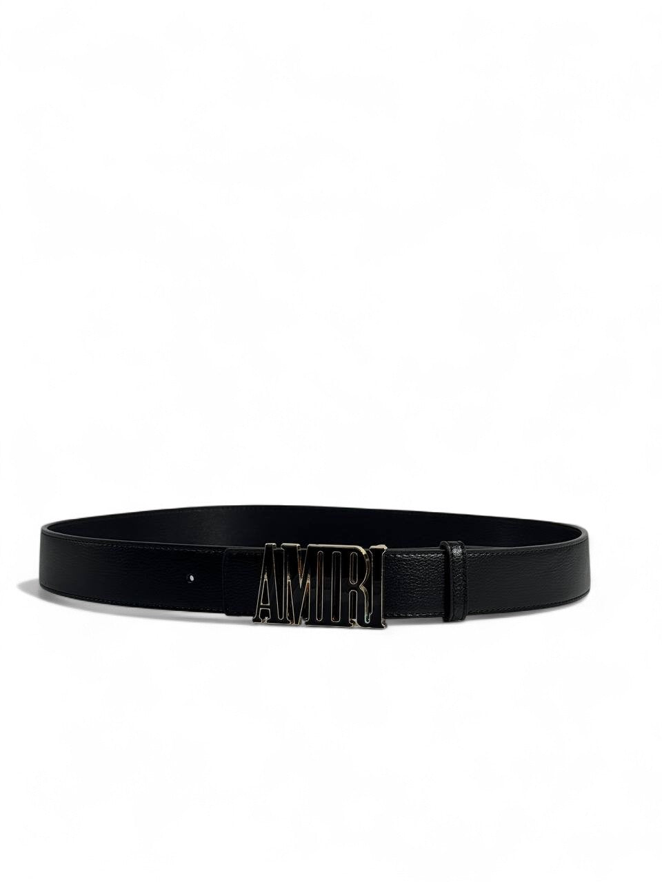 Amiri Black Leather Belt 125 cm 🖤 | Bold Logo Buckle | Premium Streetwear Style