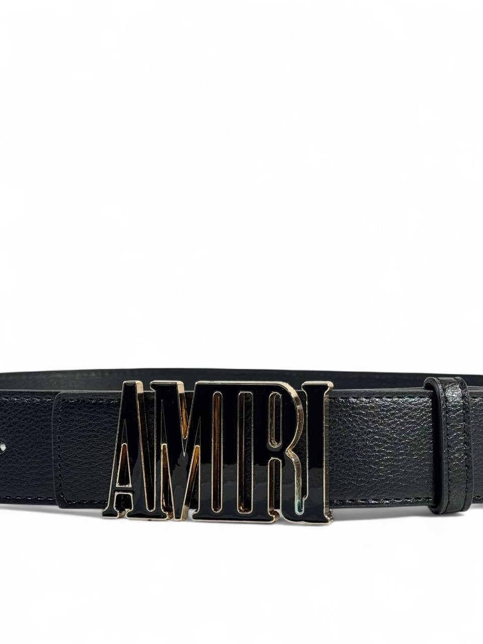 Amiri Black Leather Belt 125 cm 🖤 | Bold Logo Buckle | Premium Streetwear Style