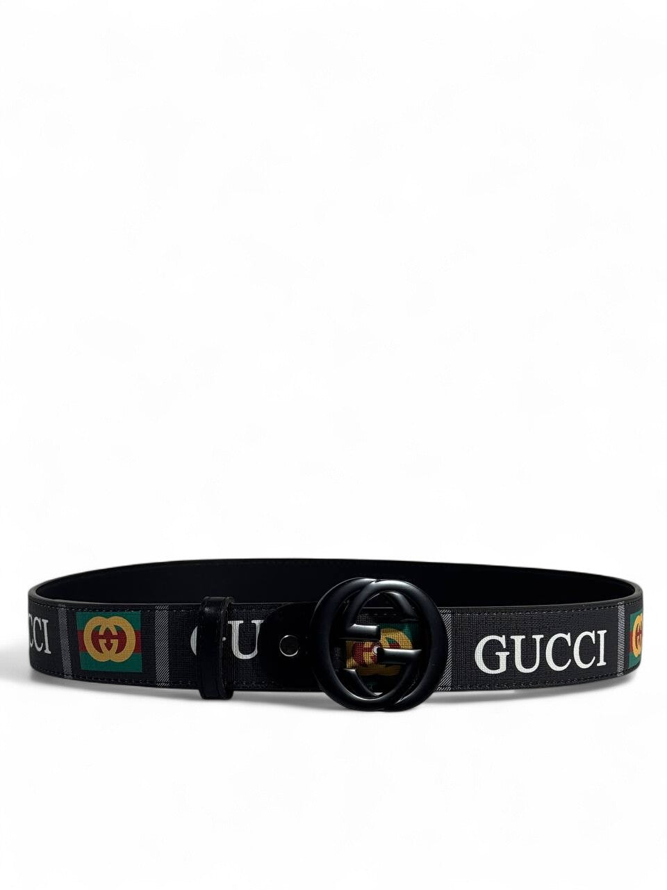 Gucci Black Logo Belt 115 cm 🖤 | Signature Print & Matte Black Buckle 🪶🔥
