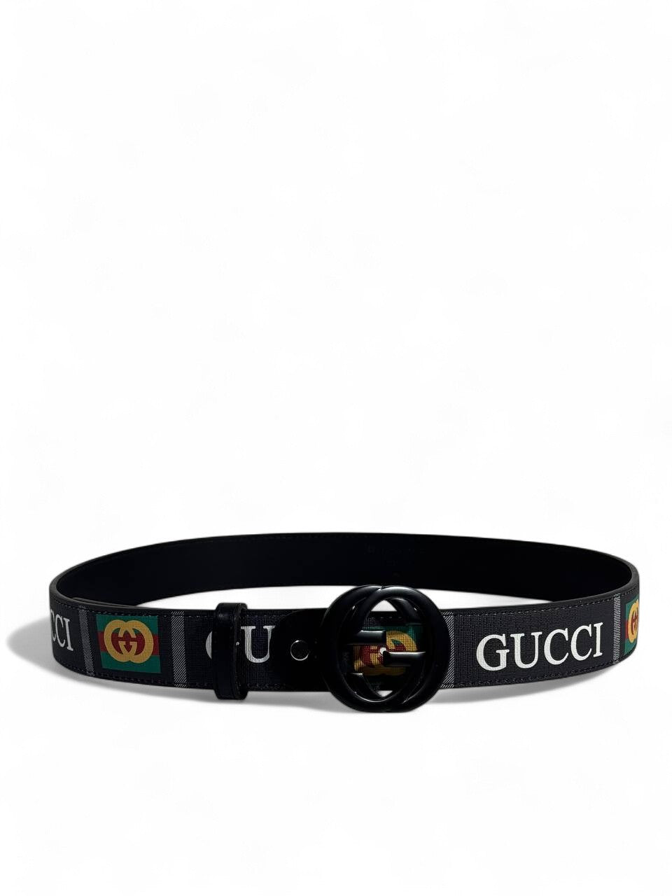 Gucci Black Logo Belt 115 cm 🖤 | Signature Print & Matte Black Buckle 🪶🔥