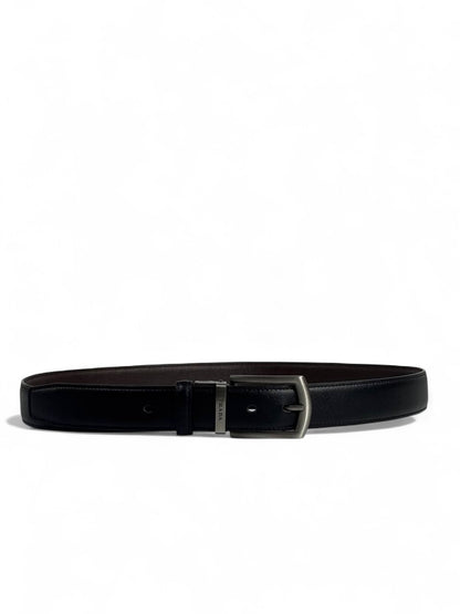 Prada Black Leather Belt 🖤 | Classic Pin Buckle | 120 cm Double Face