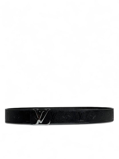 Louis Vuitton Black Monogram Belt 🖤 | Silver LV Buckle | 115 cm