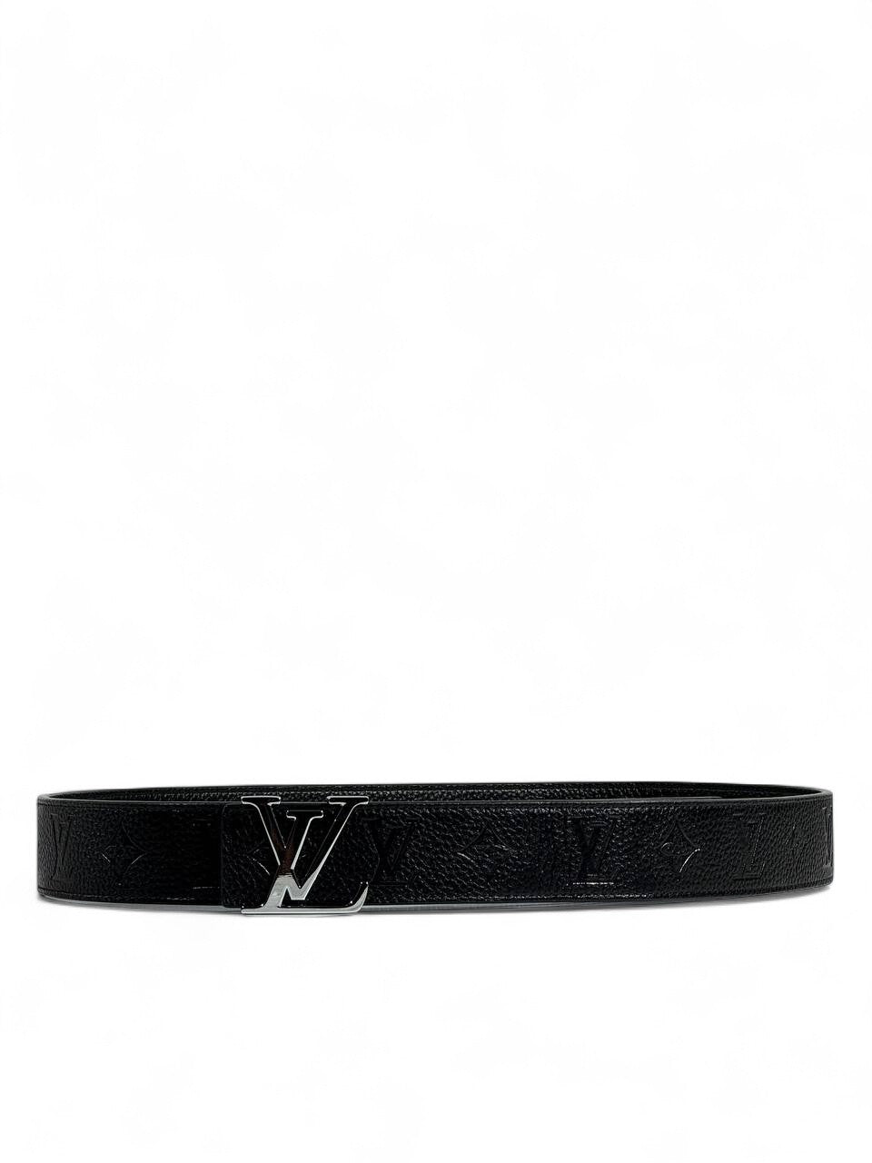 Louis Vuitton Black Monogram Belt 🖤 | Silver LV Buckle | 115 cm