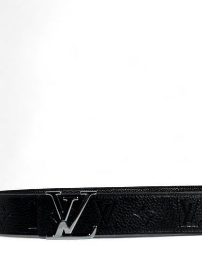 Louis Vuitton Black Monogram Belt 🖤 | Silver LV Buckle | 115 cm
