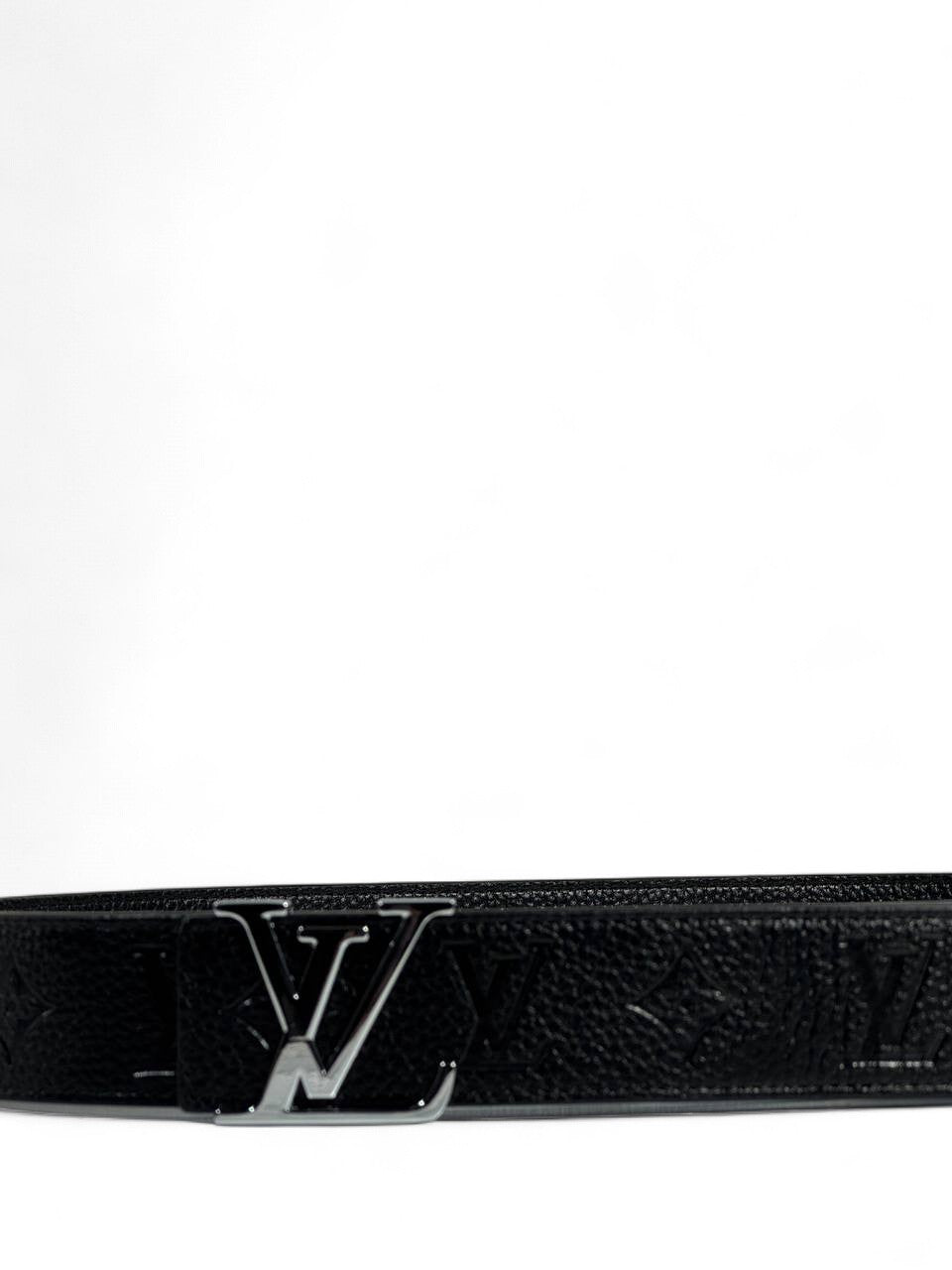 Louis Vuitton Black Monogram Belt 🖤 | Silver LV Buckle | 115 cm