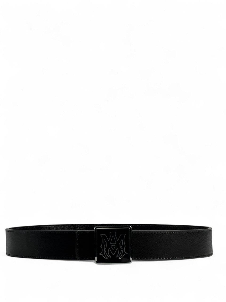 🖤 AMIRI Black Leather Belt | Signature Logo Buckle | 110 cm