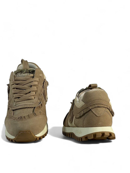 ✨ Christian Dior Beige Mesh & Suede Sneakers | Luxury Casual Unisex Shoes 👟