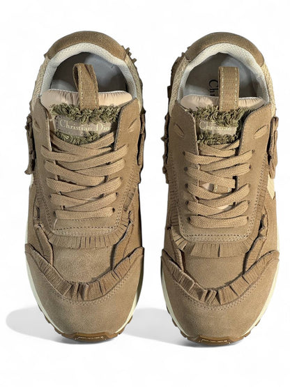 ✨ Christian Dior Beige Mesh & Suede Sneakers | Luxury Casual Unisex Shoes 👟