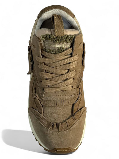 Christian Dior Beige Mesh & Suede Sneakers – Luxury Casual Unisex Shoes