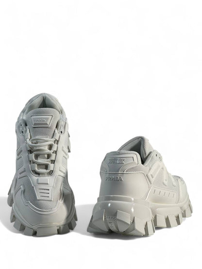 Prada Cloudbust Thunder Sneakers – Triple White ⚡🤍 | Bold Luxury Streetwear