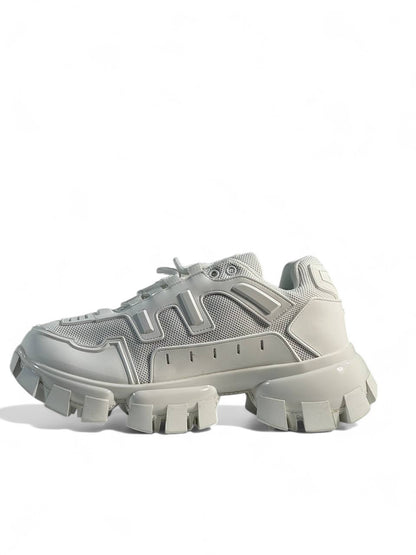 Prada Cloudbust Thunder Sneakers – Triple White ⚡🤍 | Bold Luxury Streetwear