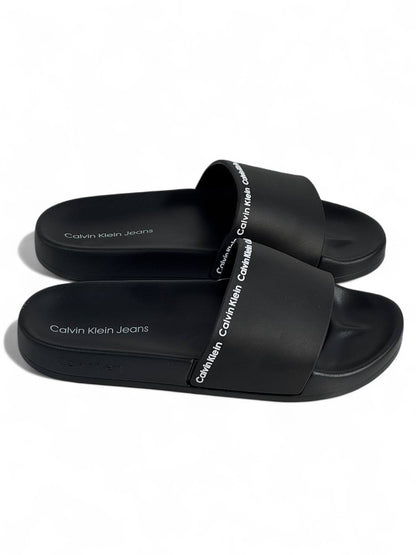 Calvin Klein Jeans Black Slides 🖤 | Minimalist Summer Comfort
