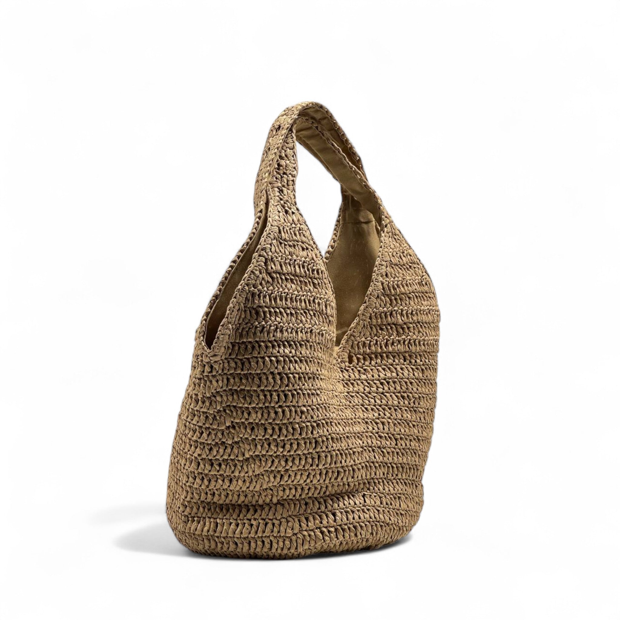 Saint Laurent Hobo Raffia Bag 🌾✨ | YSL Gold Monogram Soft Tote 🖤
