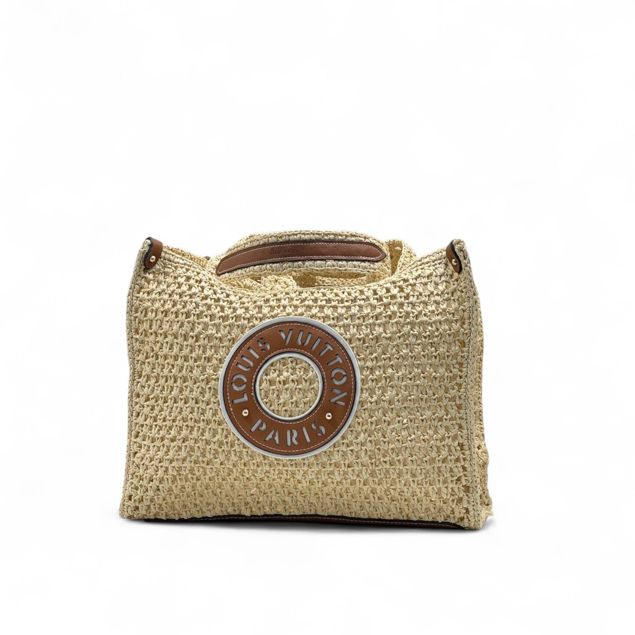 Louis Vuitton Mini Raffia Tote 🤍🌿 | Paris Circle Patch | Natural Woven Summer Bag
